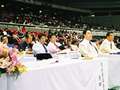 Judges table: Kancho Shokei Matsui and Shihan Yuzo Goda