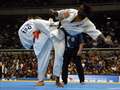 Ewerton Teixeira - ushiro-mawashi-geri and Kentaro Tanaka - mawashi-geri<br>winner: Teixeira - Brazil