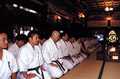 Meditation in Mitsumine temple.<br>From the left sensei: Ryu Narushima, Masafumi Tagahara, Kiyofumi Abe