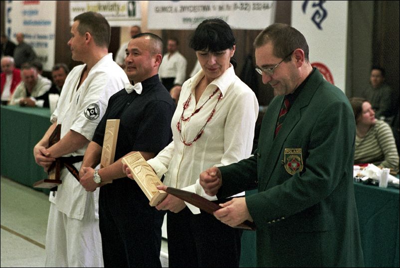 Wyró¿nieni sensei:<br> W. Munzer,Y.Nakahata<br> Ewa Zembala<br> i Ryszard Byczek