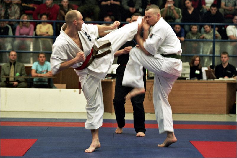 Kumite mê¿czyzn<br>Micha³ Krzak vs Andrzej Matloch